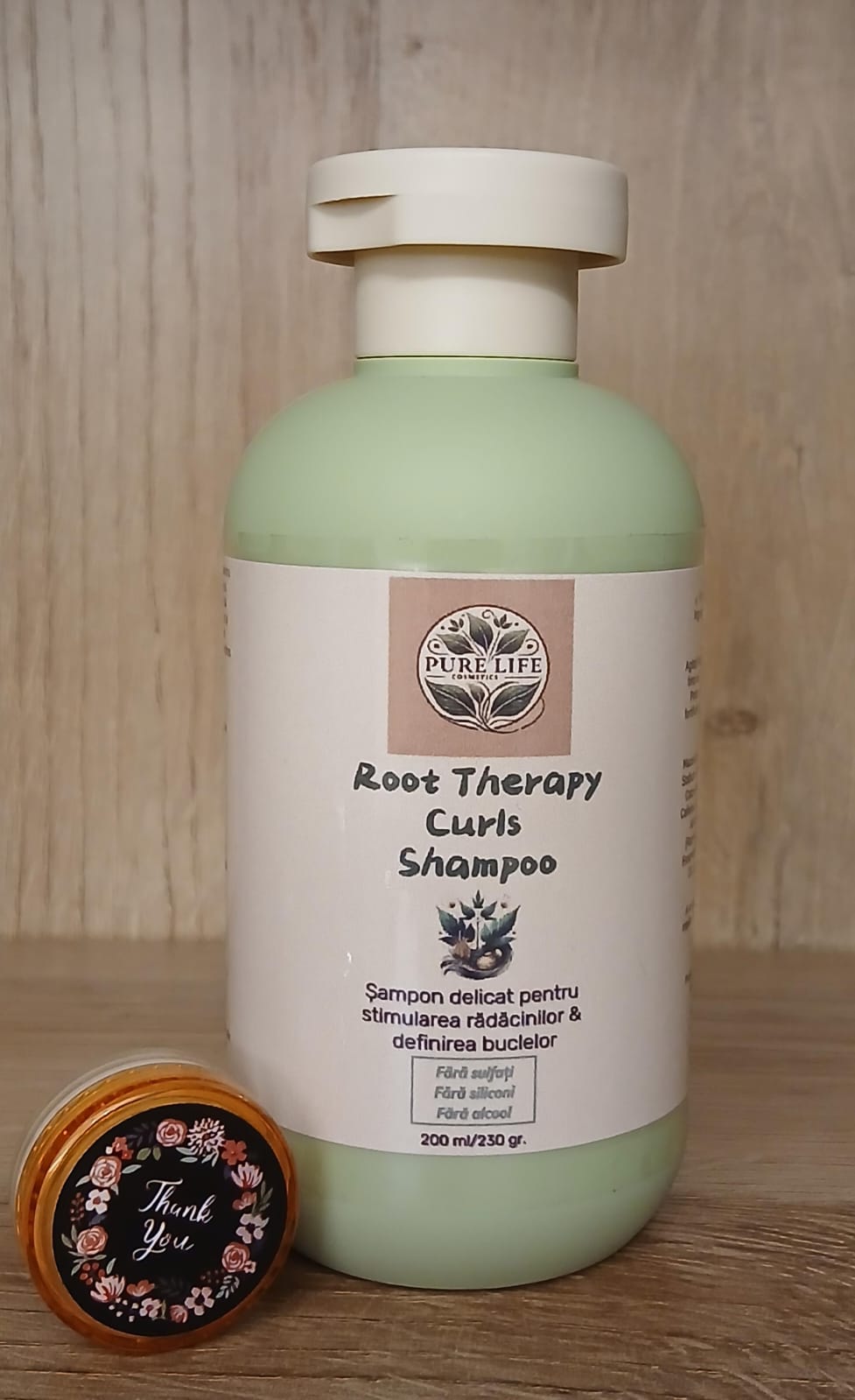 Root Therapy Curls Shampoo - Șampon natural fără sulfați – împotriva căderii părului, pentru bucle definite și scalp sănătos
