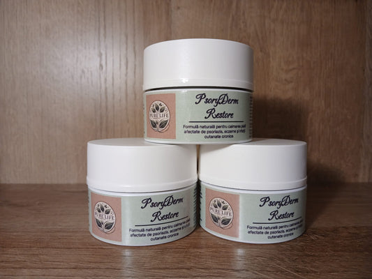 PsoryDerm Restore - cremă regeneratoare pentru psoriazis, eczeme, iritații
