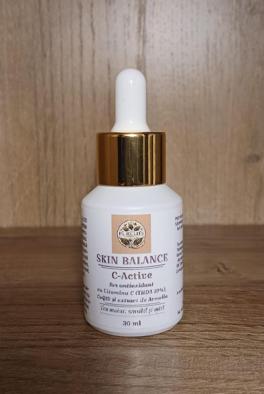 C-Active - SKIN BALANCE - Ser cu Vitamina C, extract Acmella și Coenzima Q10 30 ml